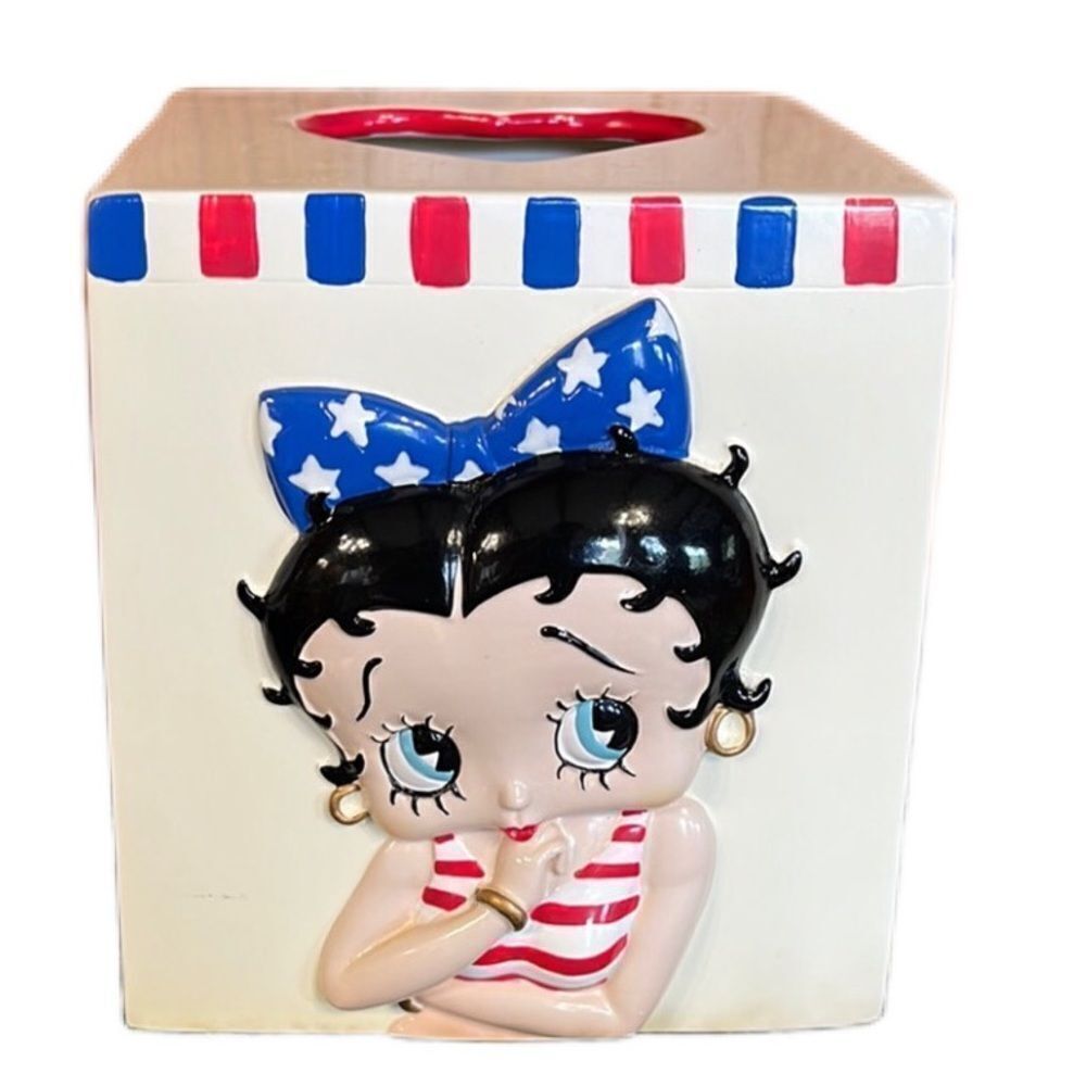 💕Host Pick💕Patriotic Betty Boop tissue holder